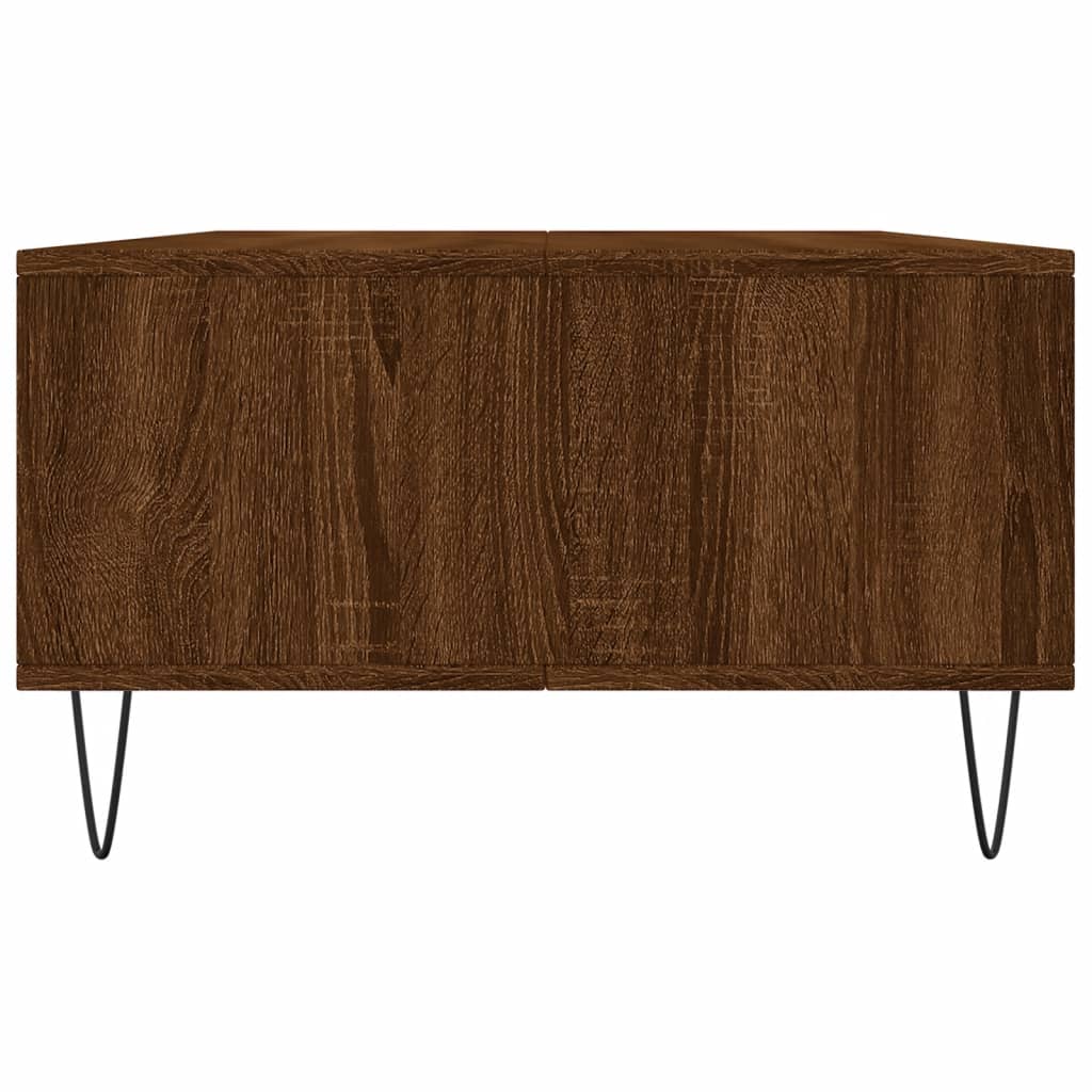 sofabord 104x60x35 cm konstrueret træ brun egetræsfarve