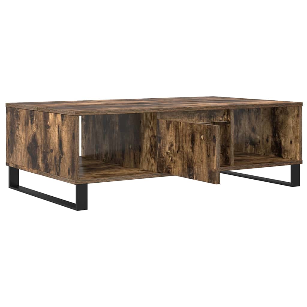 sofabord 104x60x35 cm konstrueret træ røget egetræsfarve
