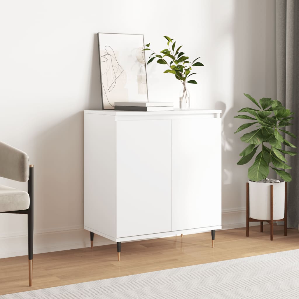 skænk 60x35x70 cm konstrueret træ hvid