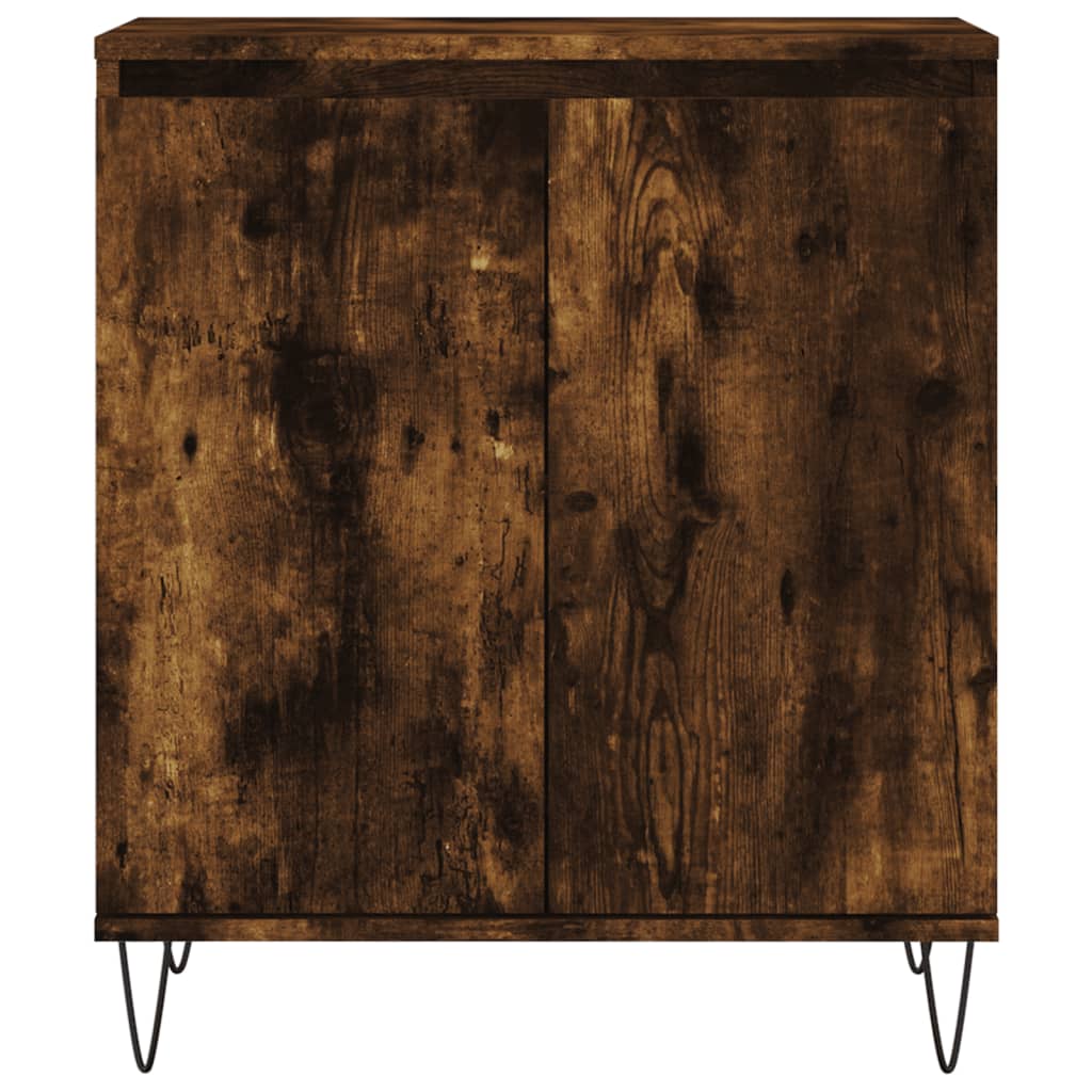 skænk 60x35x70 cm konstrueret træ røget egetræsfarve