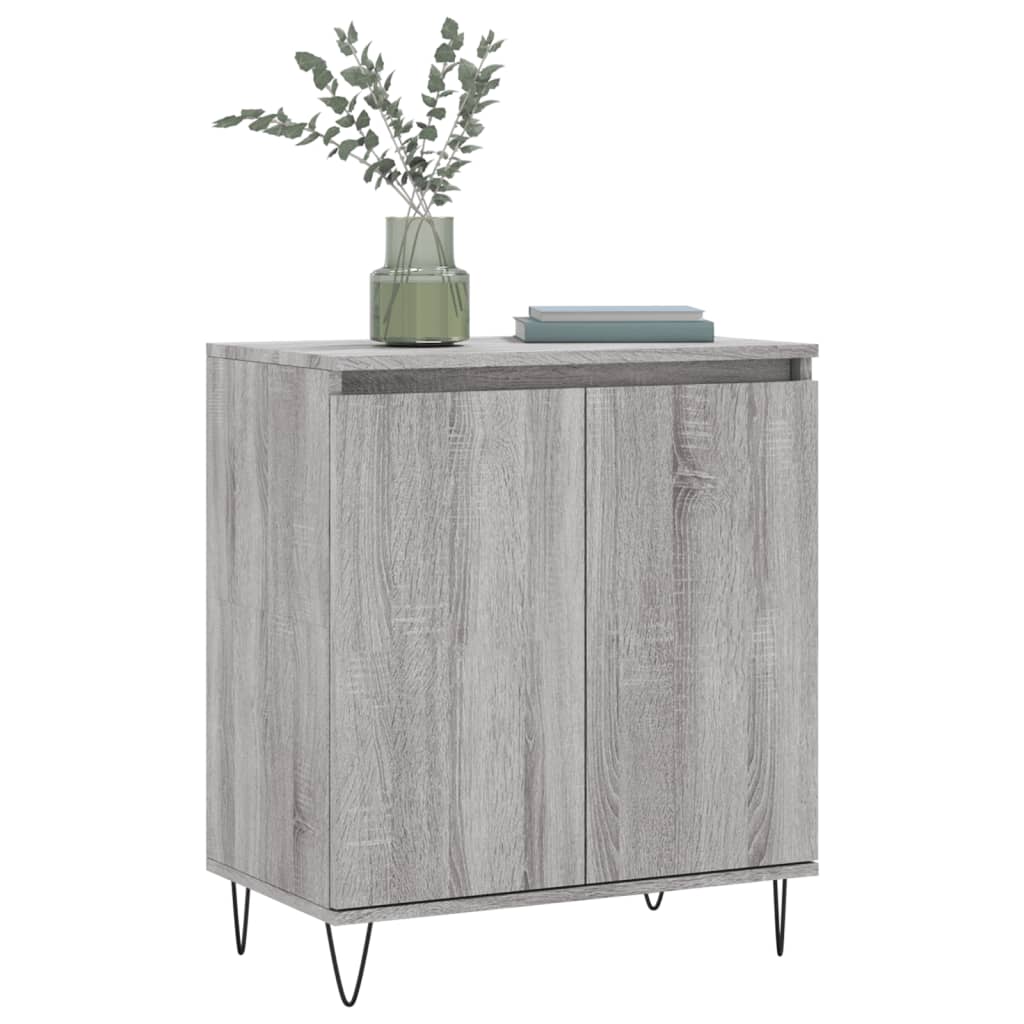 skænk 60x35x70 cm konstrueret træ grå sonoma-eg