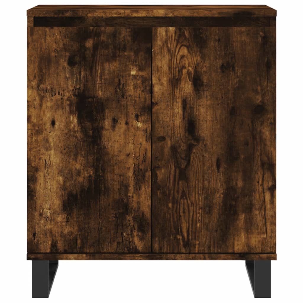 skænk 60x35x70 cm konstrueret træ røget egetræsfarve