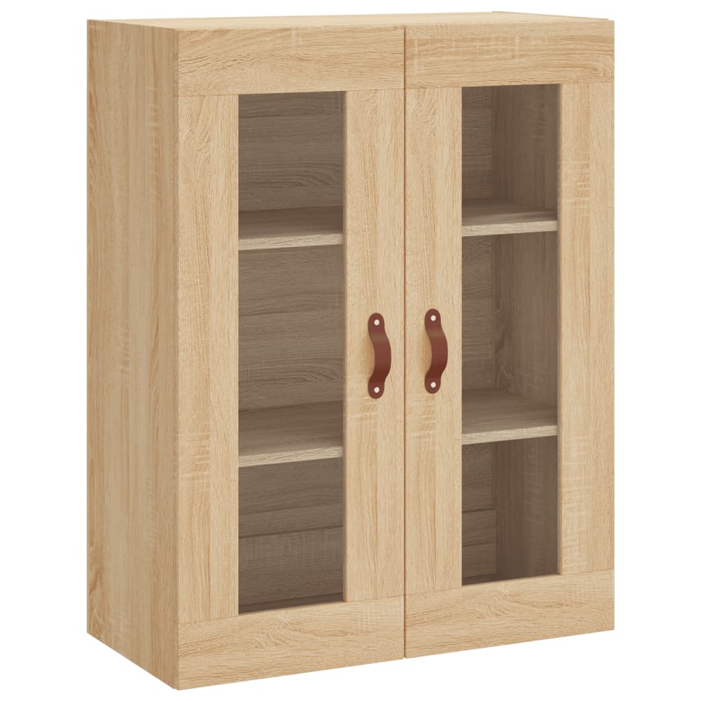 væghængt skab 69,5x34x90 cm konstrueret træ sonoma-eg