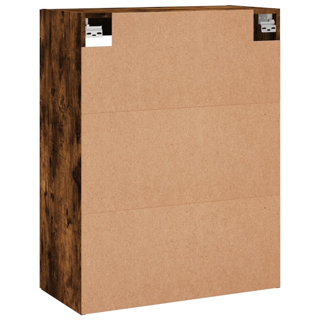 væghængt skab 69,5x34x90 cm konstrueret træ røget sonoma-eg