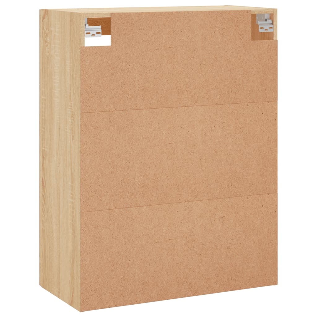 væghængt skab 69,5x34x90 cm konstrueret træ sonoma-eg