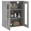 væghængt skab 69,5x34x90 cm konstrueret træ grå sonoma-eg