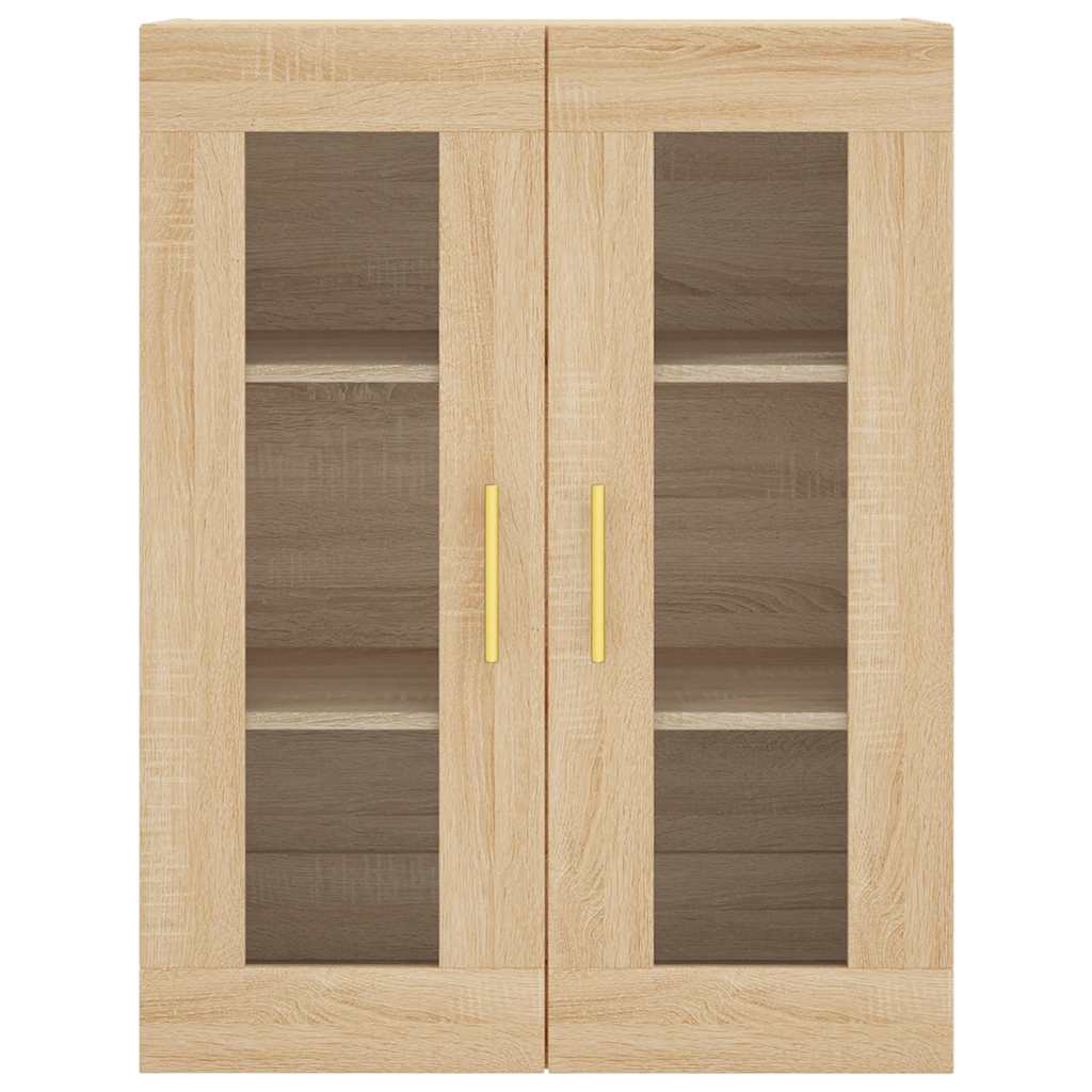 væghængt skab 69,5x34x90 cm konstrueret træ sonoma-eg
