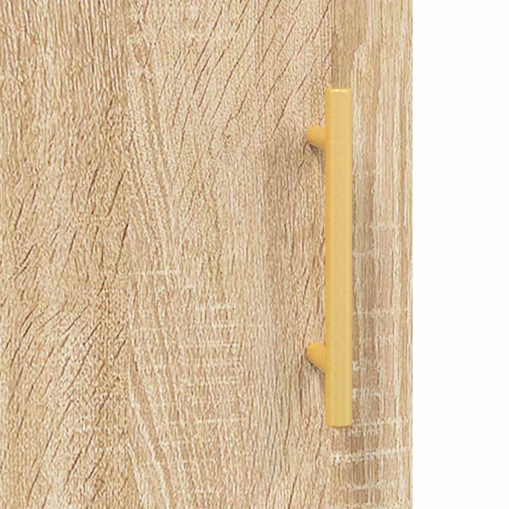 væghængt skab 69,5x34x90 cm konstrueret træ sonoma-eg