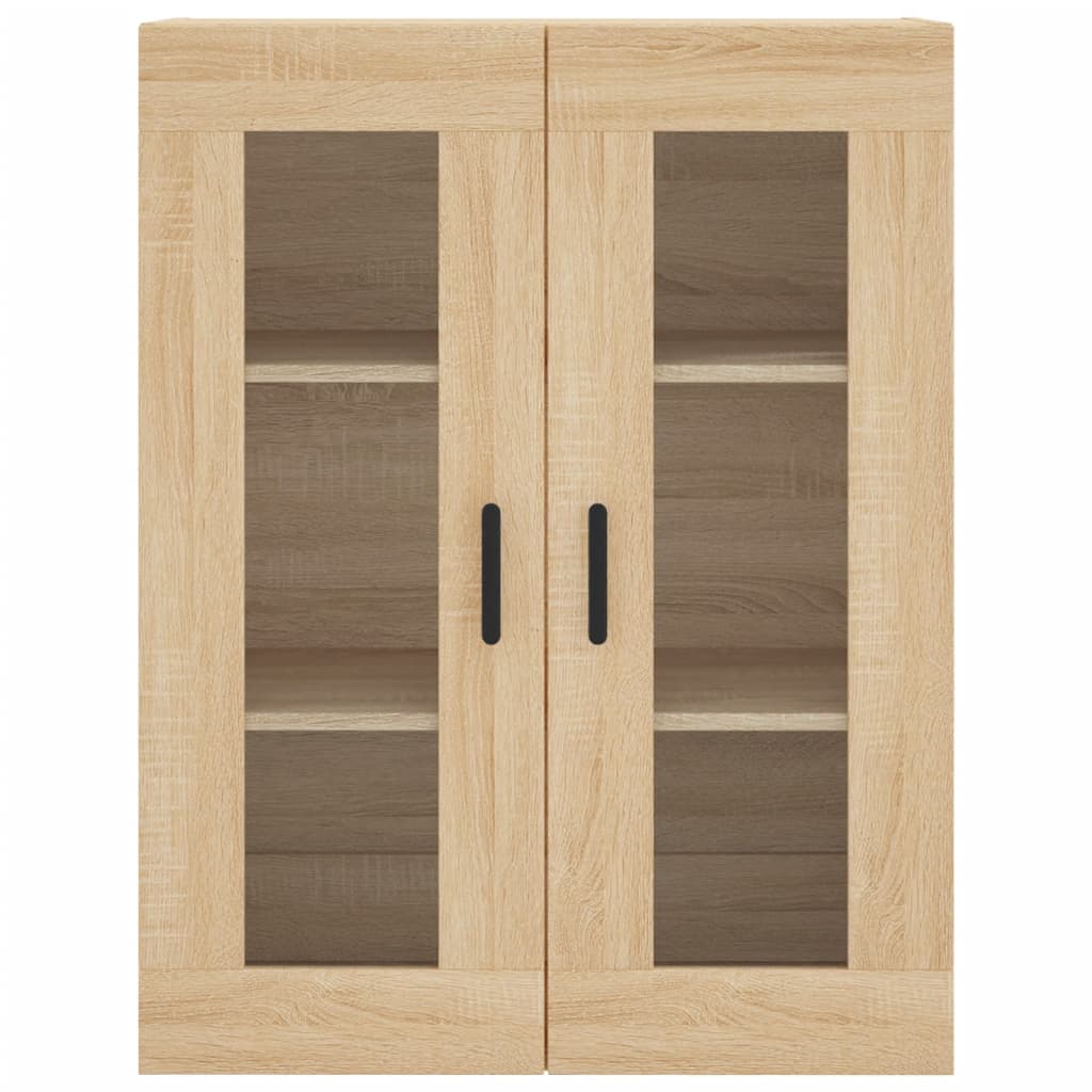 væghængt skab 69,5x34x90 cm konstrueret træ sonoma-eg