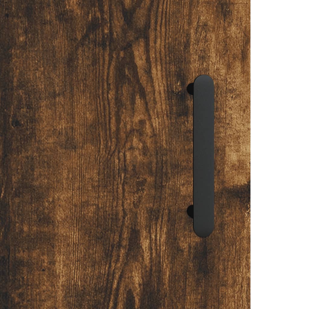 væghængt skab 69,5x34x90 cm konstrueret træ røget sonoma-eg