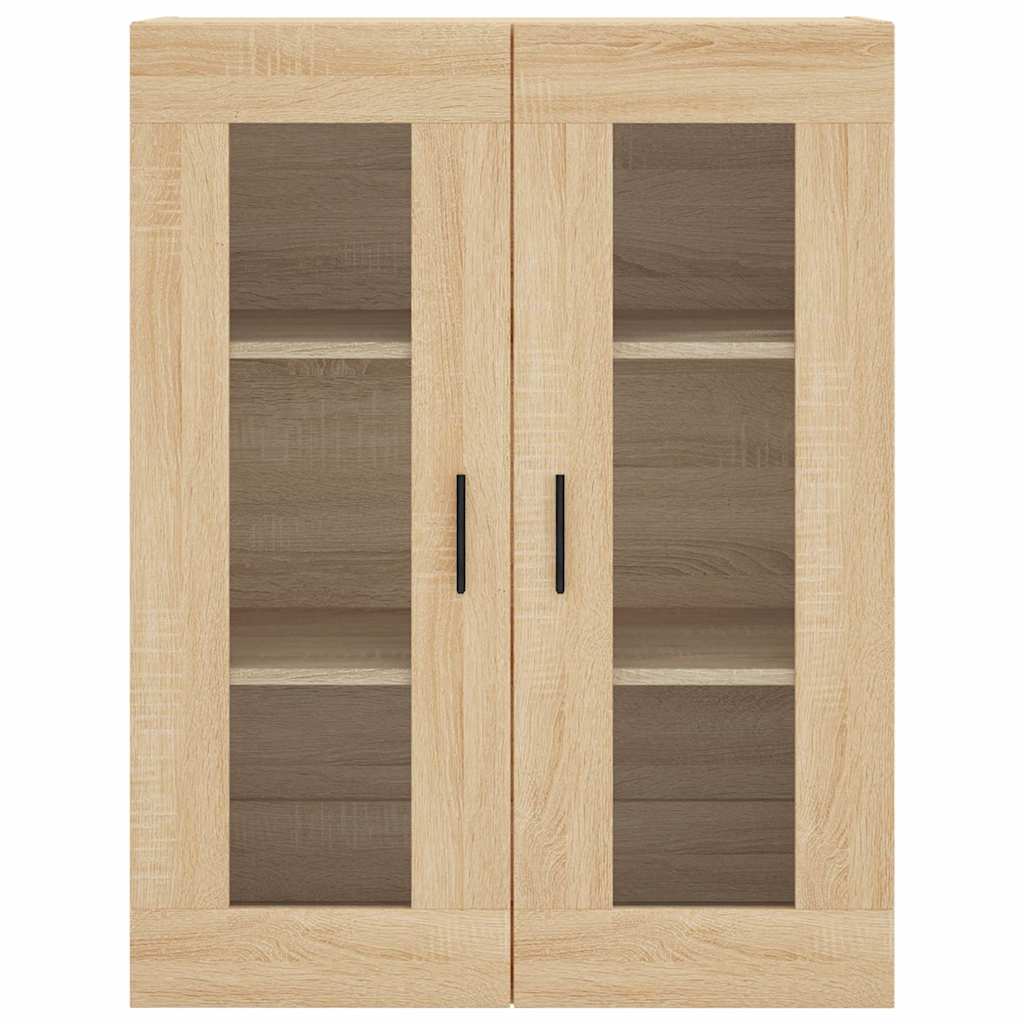 væghængt skab 69,5x34x90 cm konstrueret træ sonoma-eg