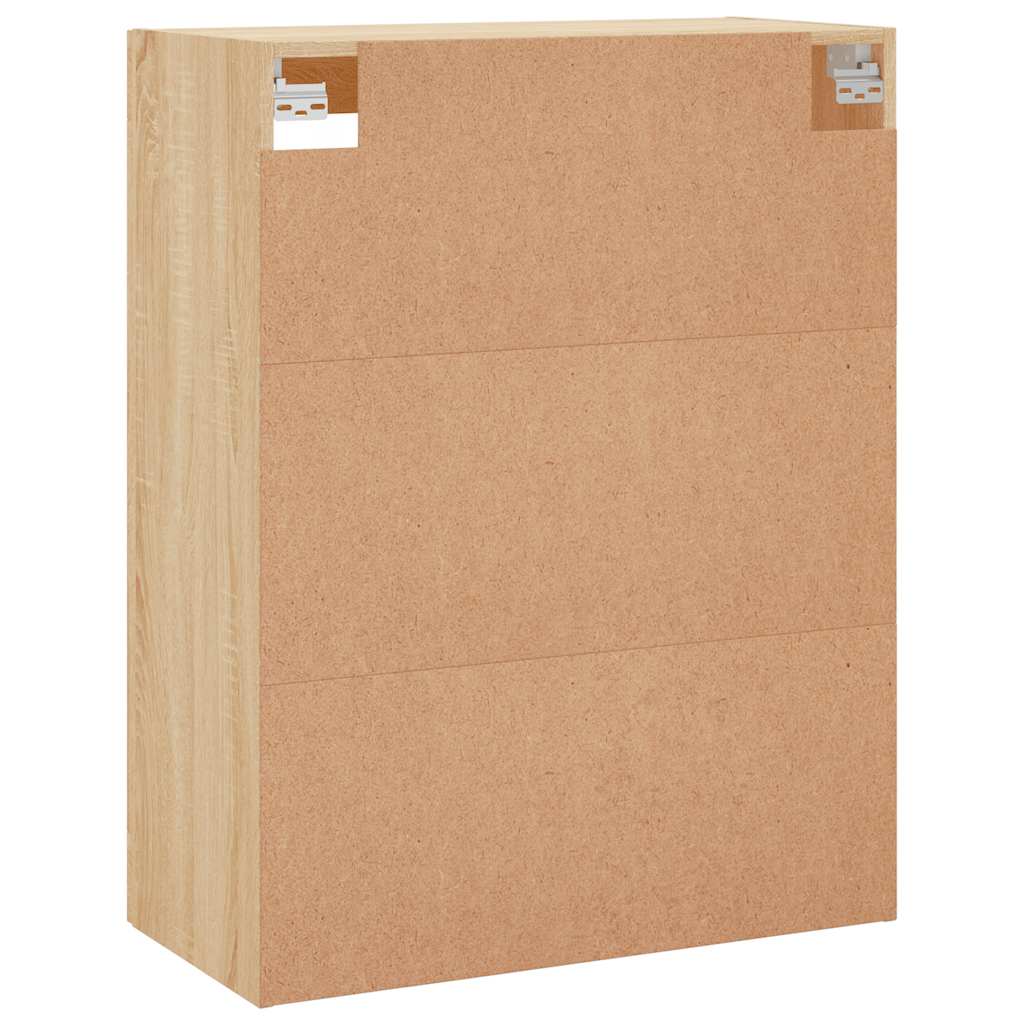 væghængt skab 69,5x34x90 cm konstrueret træ sonoma-eg