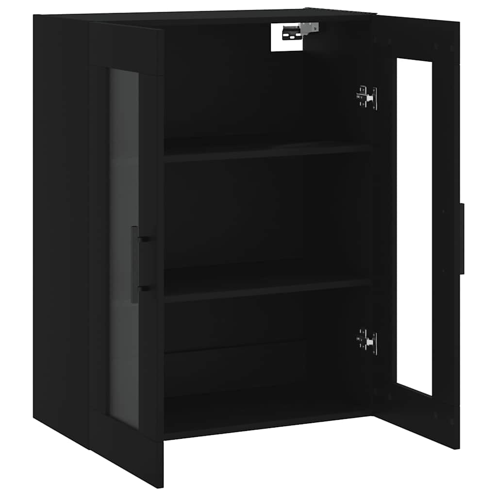 væghængt skab 69,5x34x90 cm sort