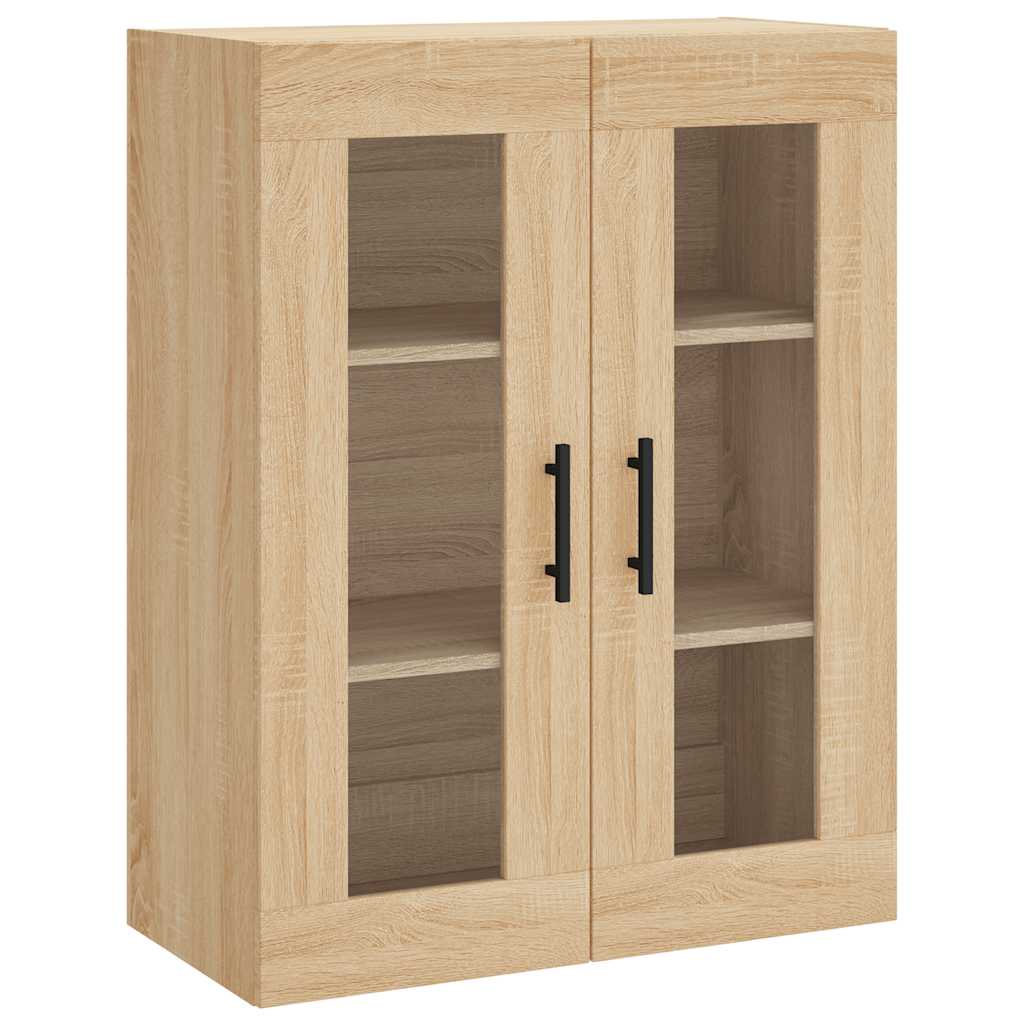 væghængt skab 69,5x34x90 cm konstrueret træ sonoma-eg