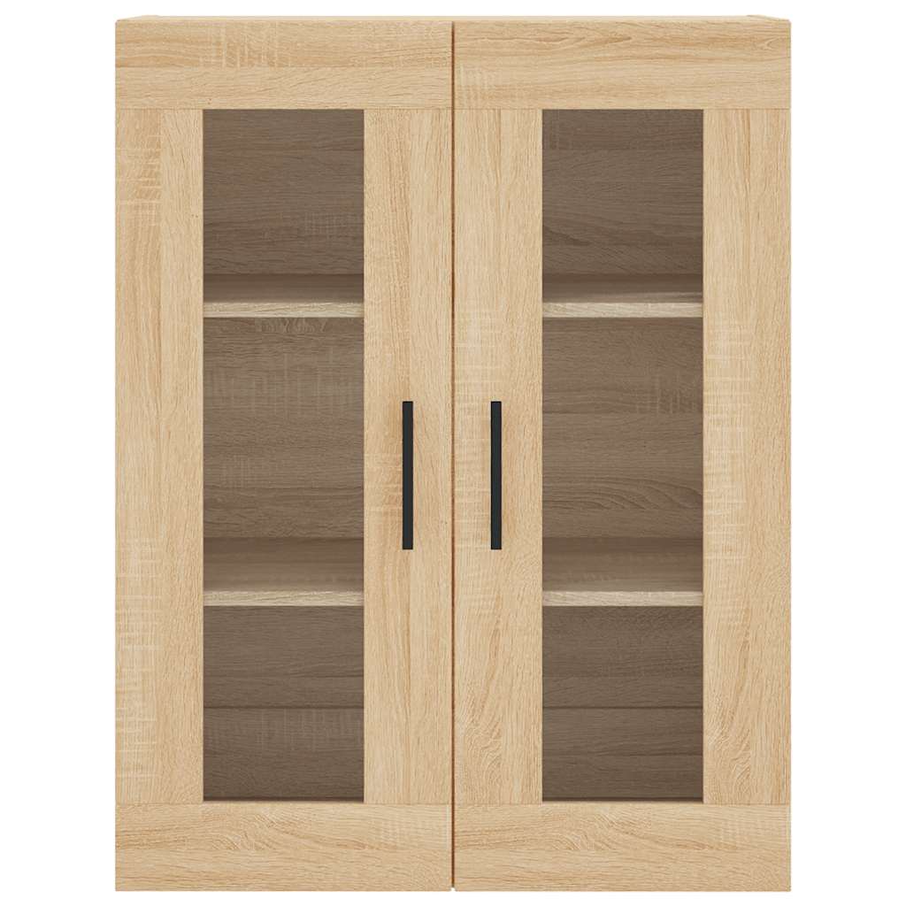 væghængt skab 69,5x34x90 cm konstrueret træ sonoma-eg
