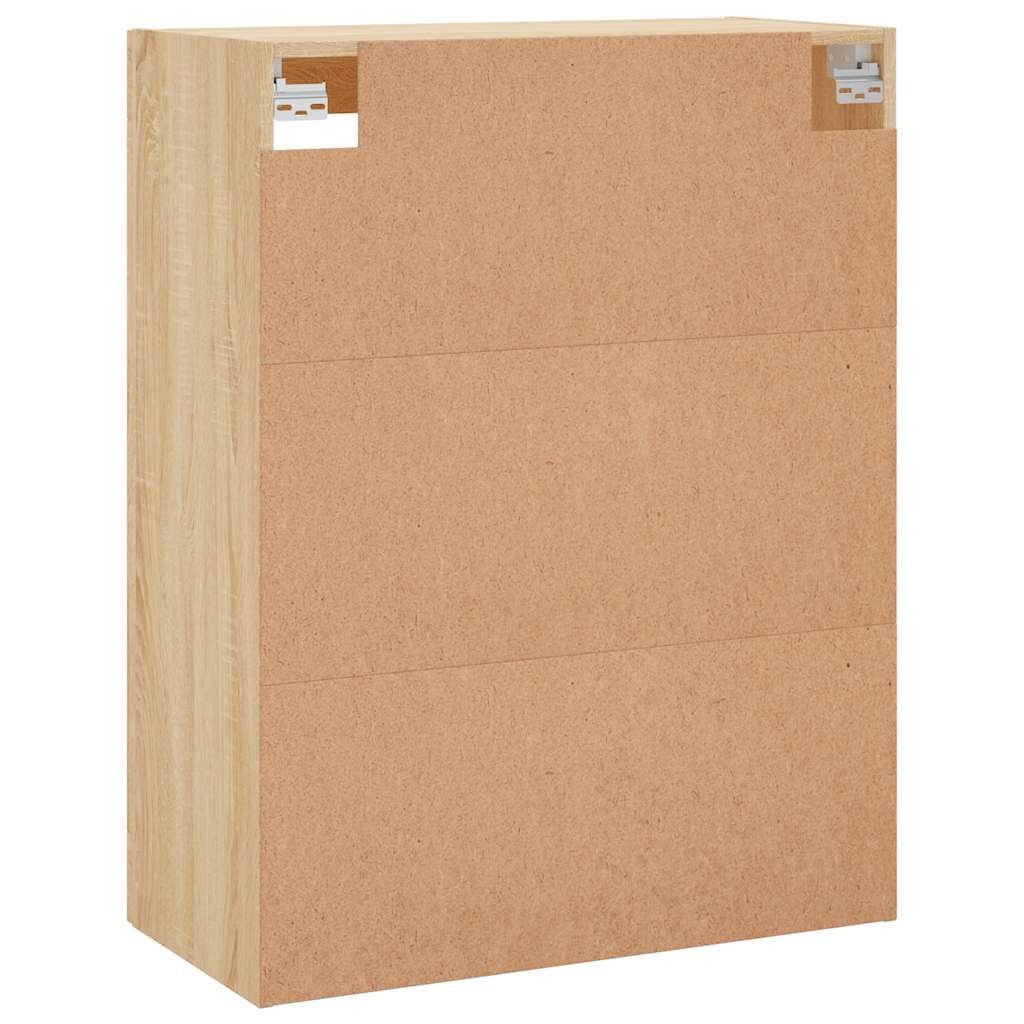 væghængt skab 69,5x34x90 cm konstrueret træ sonoma-eg