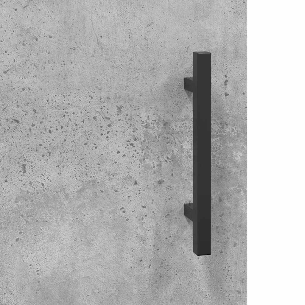 væghængt skab 69,5x34x90 cm konstrueret træ betongrå