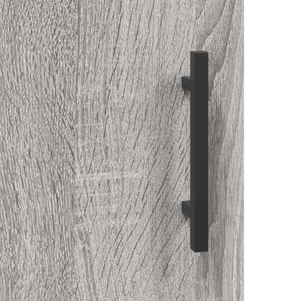 væghængt skab 69,5x34x90 cm konstrueret træ grå sonoma-eg