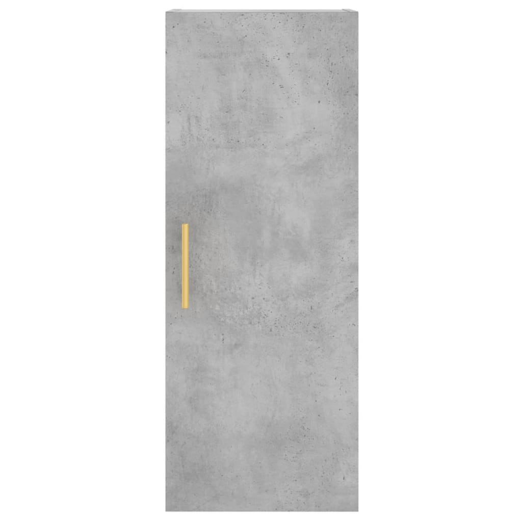 vægskab 34,5x34x90 cm konstrueret træ betongrå