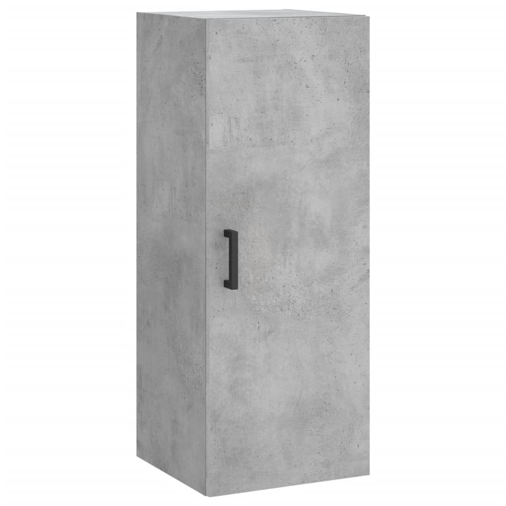 vægskab 34,5x34x90 cm konstrueret træ betongrå