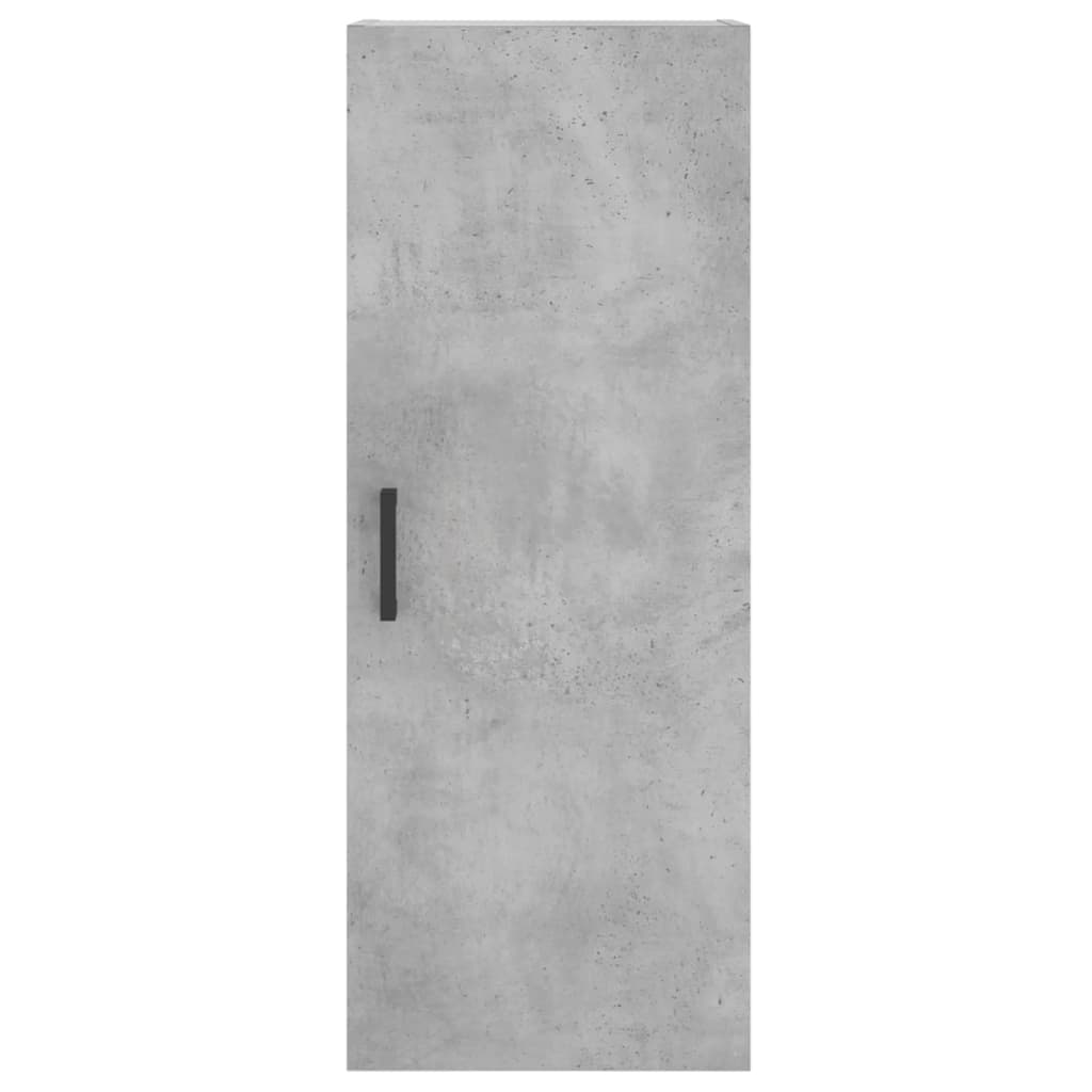 vægskab 34,5x34x90 cm konstrueret træ betongrå