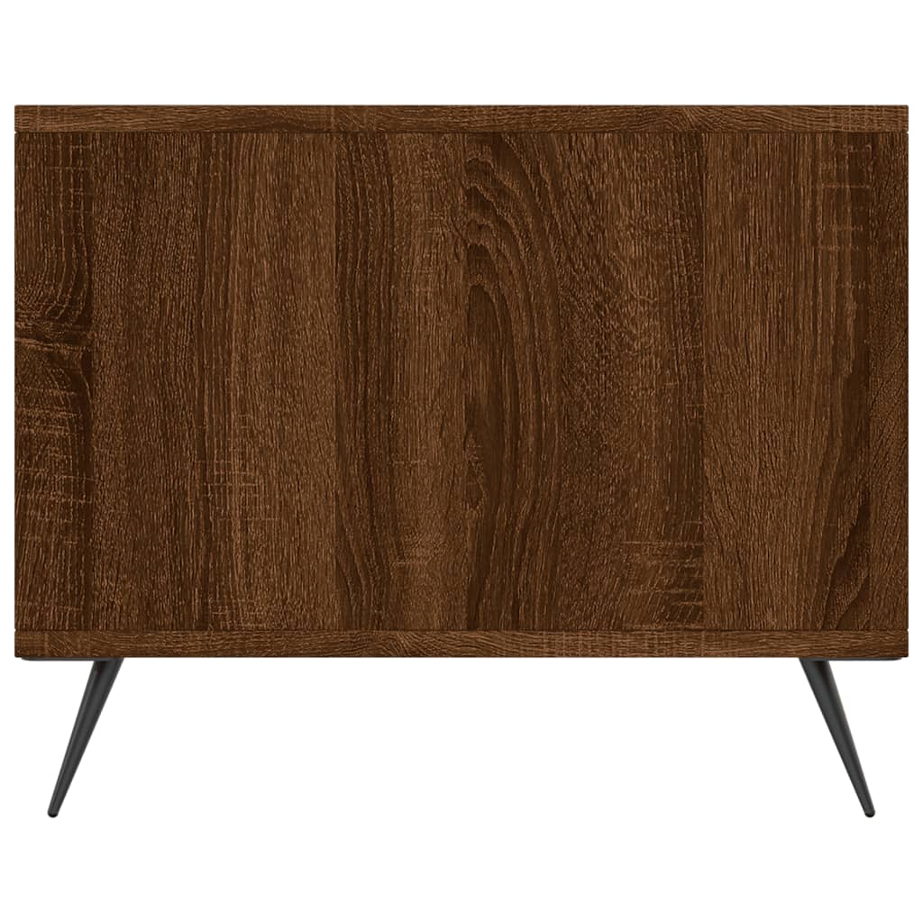 sofabord 90x50x40 cm konstrueret træ brun egetræsfarve