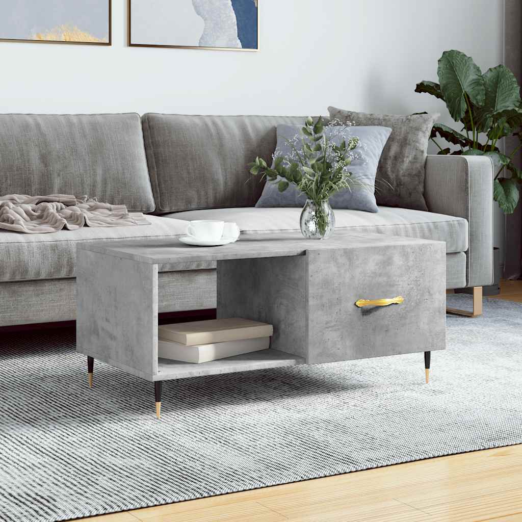 sofabord 90x50x40 cm konstrueret træ betongrå
