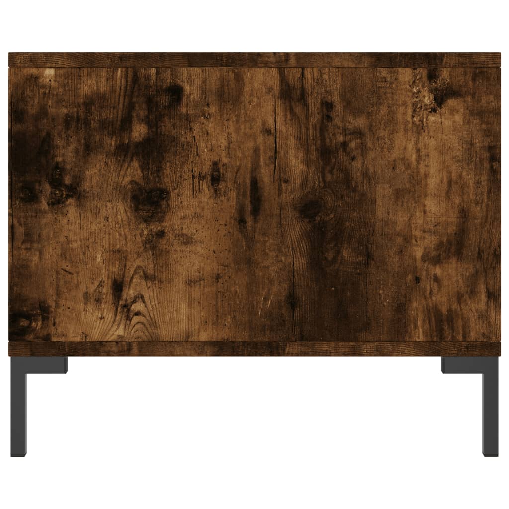 sofabord 90x50x40 cm konstrueret træ røget egetræsfarve