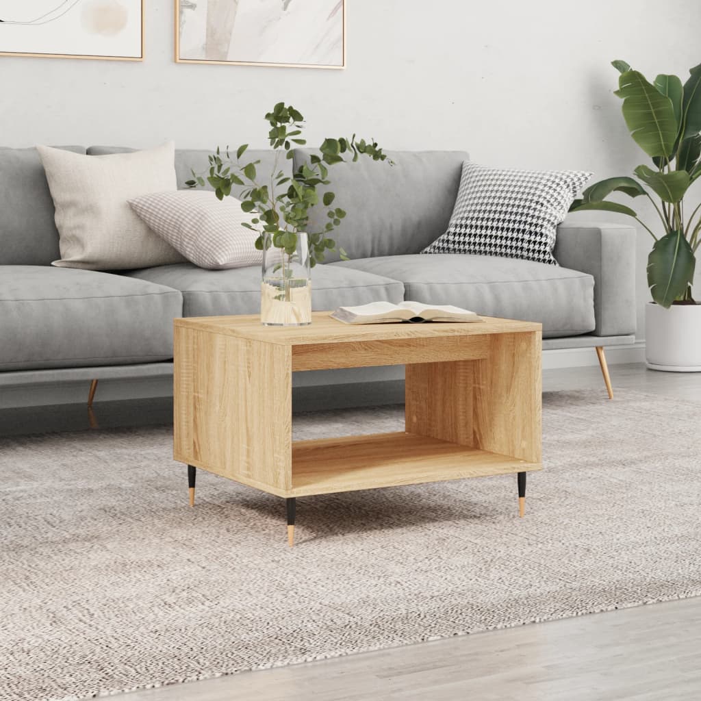 sofabord 60x50x40 cm konstrueret træ sonoma-eg