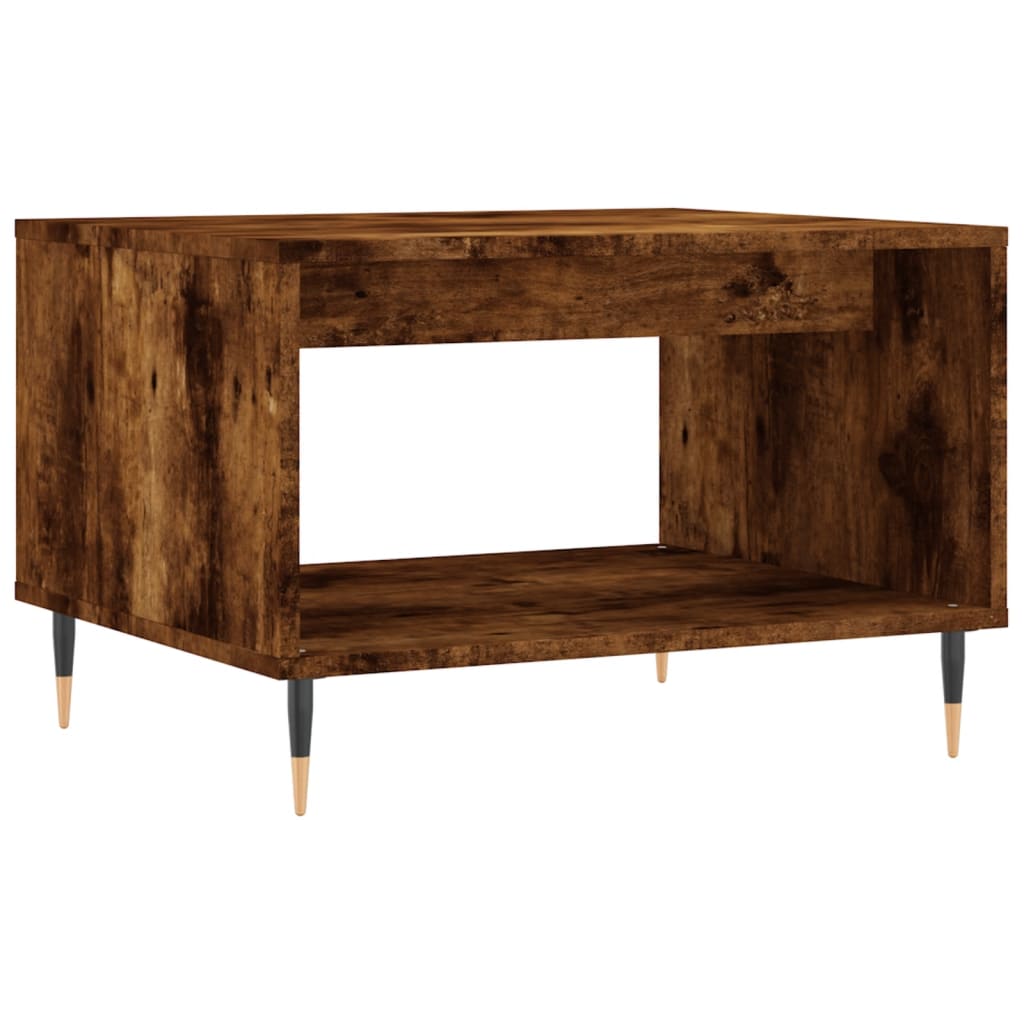 sofabord 60x50x40 cm konstrueret træ røget egetræsfarve