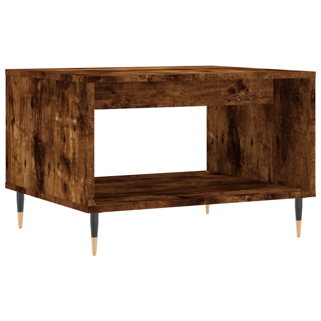 sofabord 60x50x40 cm konstrueret træ røget egetræsfarve