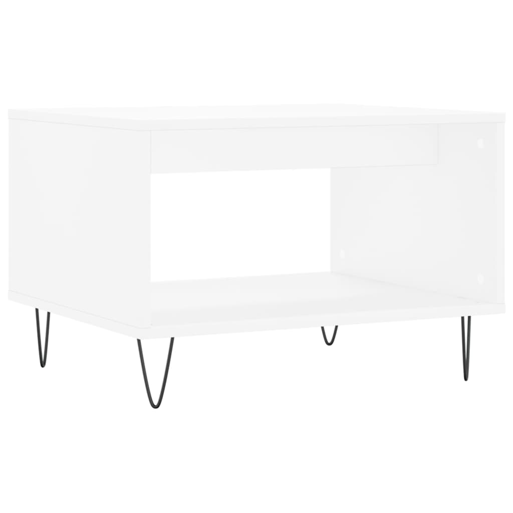 sofabord 60x50x40 cm konstrueret træ hvid