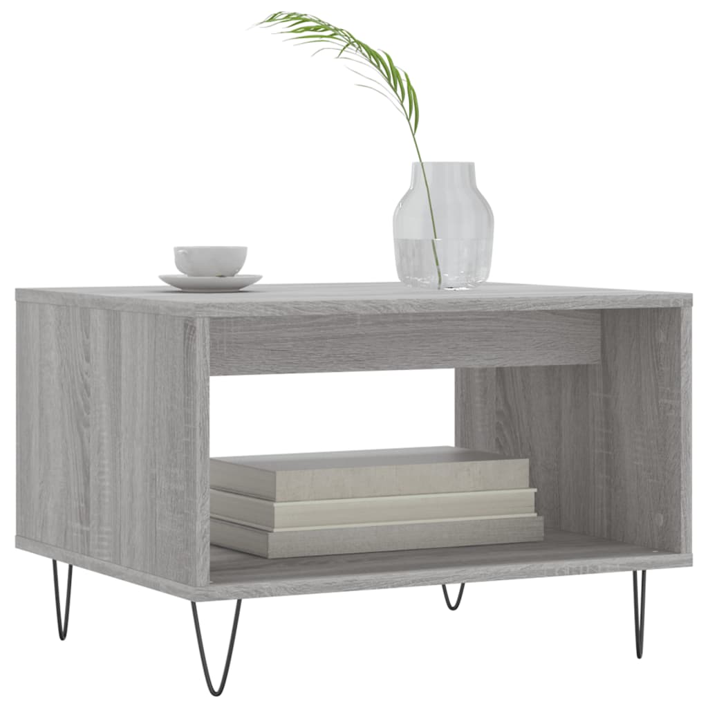 sofabord 60x50x40 cm konstrueret træ grå sonoma-eg