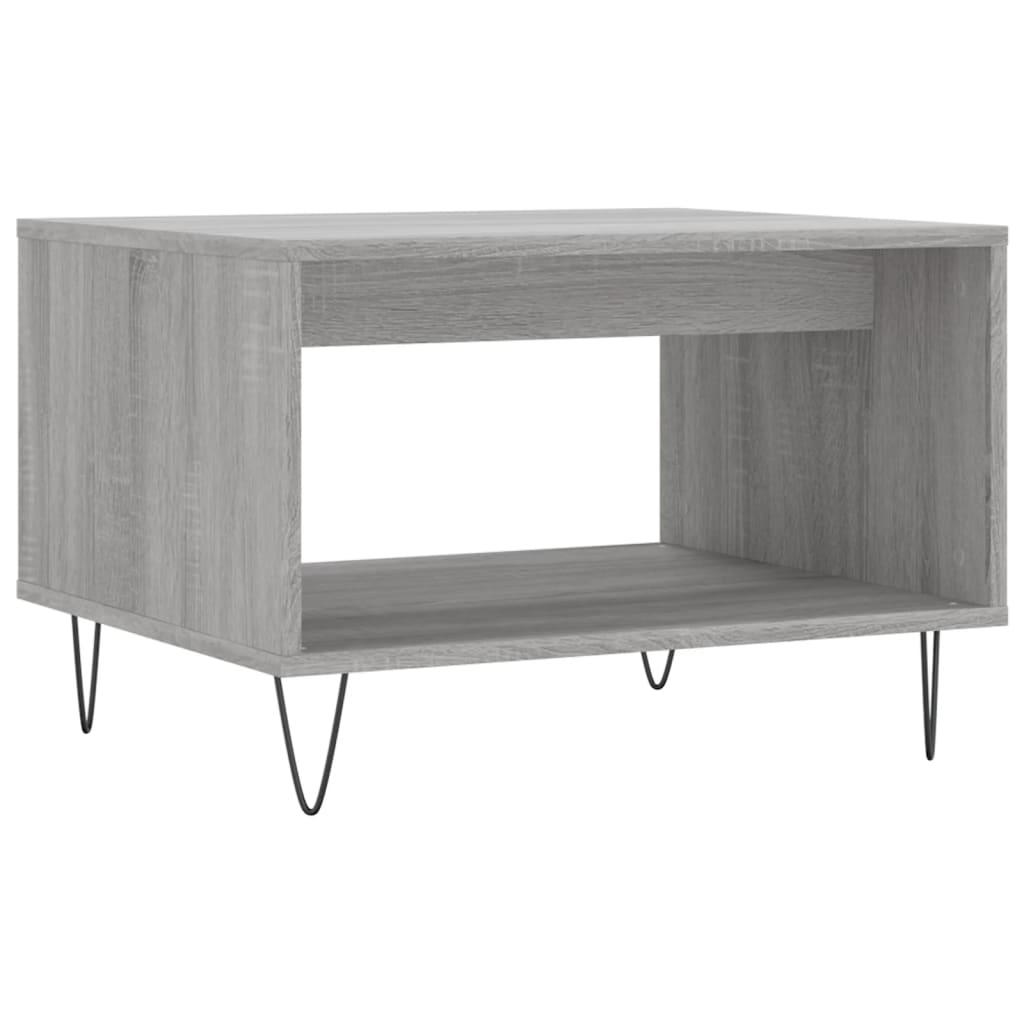 sofabord 60x50x40 cm konstrueret træ grå sonoma-eg
