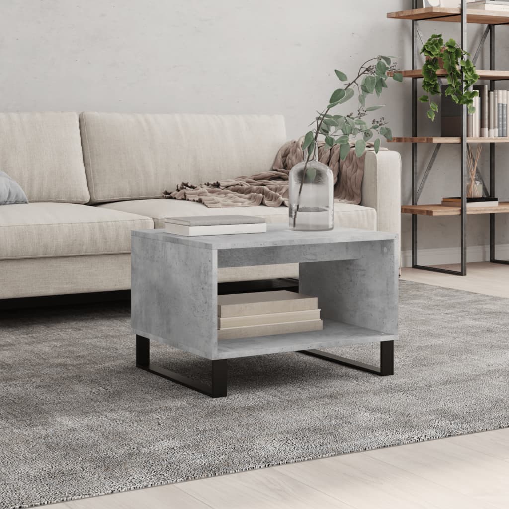 sofabord 60x50x40 cm konstrueret træ betongrå