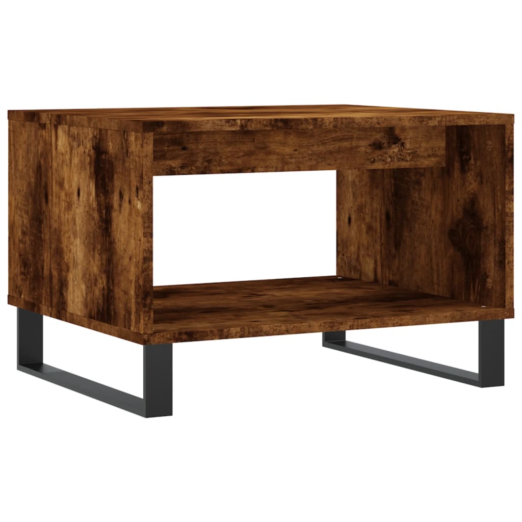 sofabord 60x50x40 cm konstrueret træ røget egetræsfarve