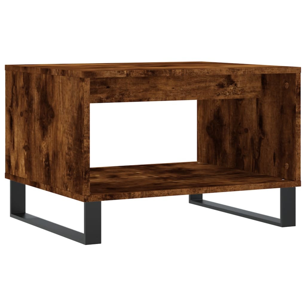 sofabord 60x50x40 cm konstrueret træ røget egetræsfarve