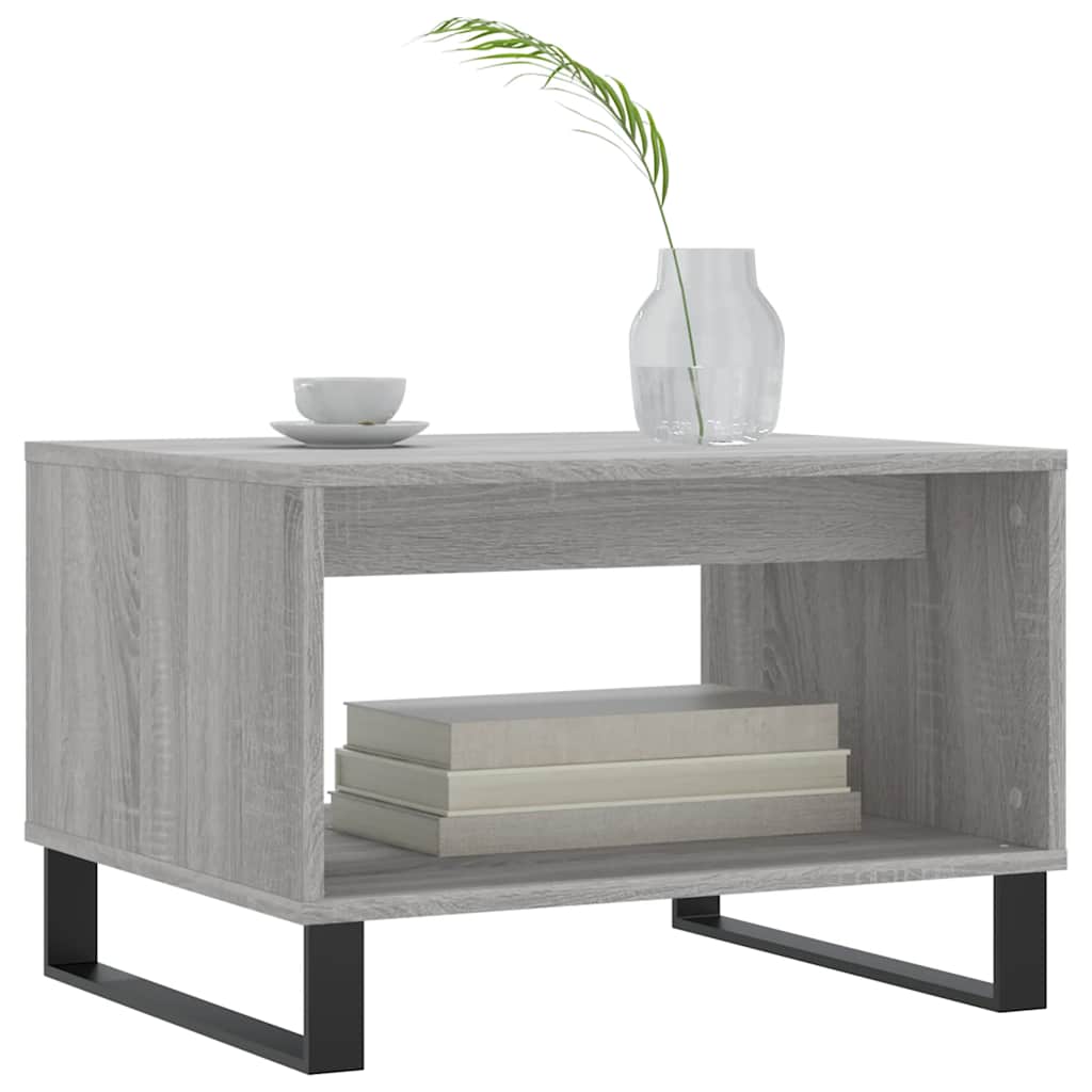 sofabord 60x50x40 cm konstrueret træ grå sonoma-eg