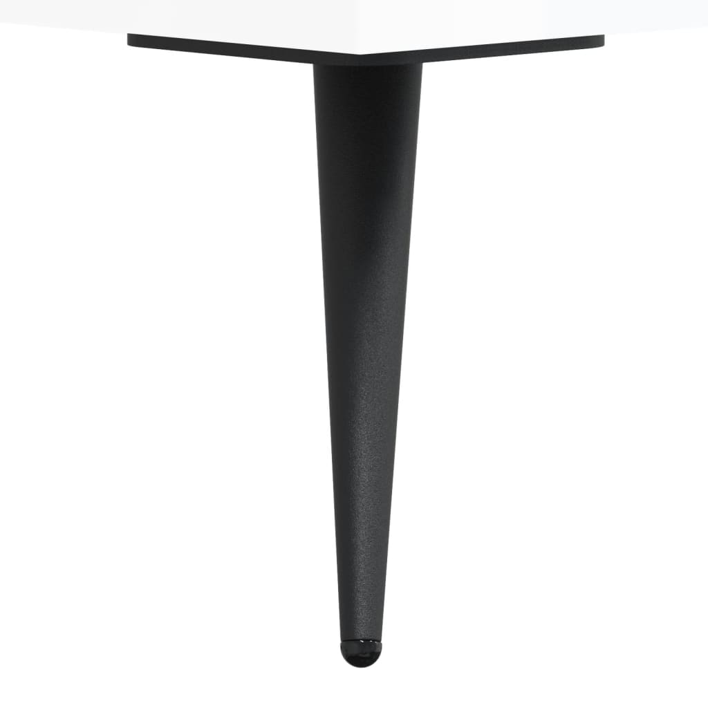 skobænk 102x35x55 cm konstrueret træ hvid højglans
