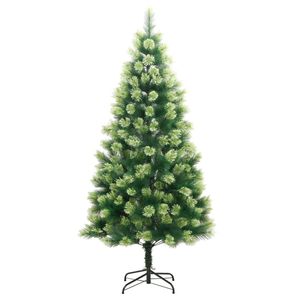 kunstigt juletræ med juletræsfod 150 cm hængslet