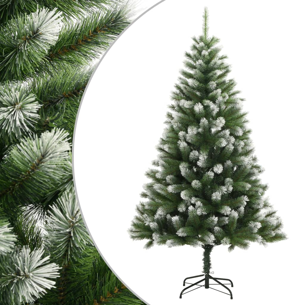 kunstigt juletræ med sne 240 cm hængslet