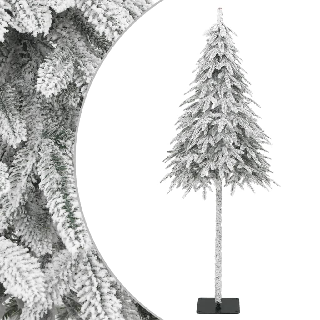 kunstigt juletræ med sne 210 cm