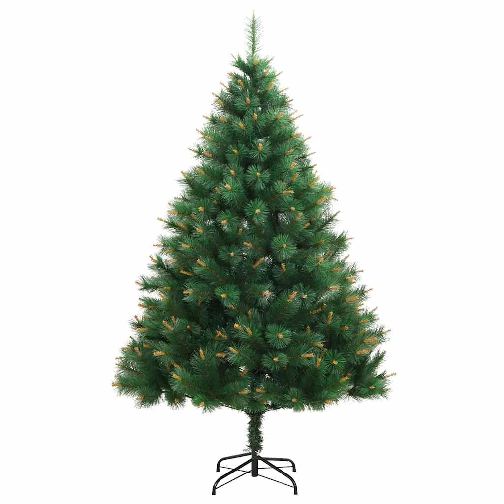kunstigt juletræ med juletræsfod 180 cm hængslet