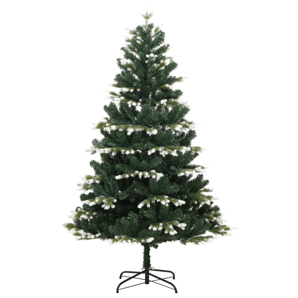 kunstigt juletræ med sne 120 cm hængslet
