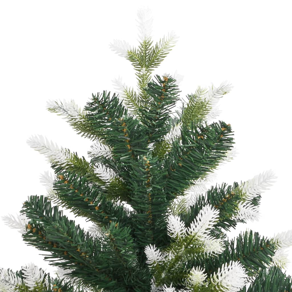 kunstigt juletræ med sne 150 cm hængslet