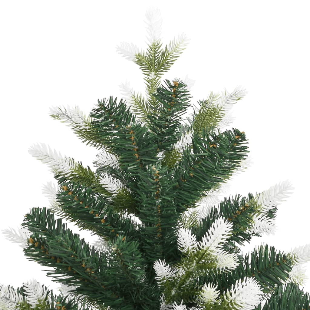 kunstigt juletræ med sne 180 cm hængslet