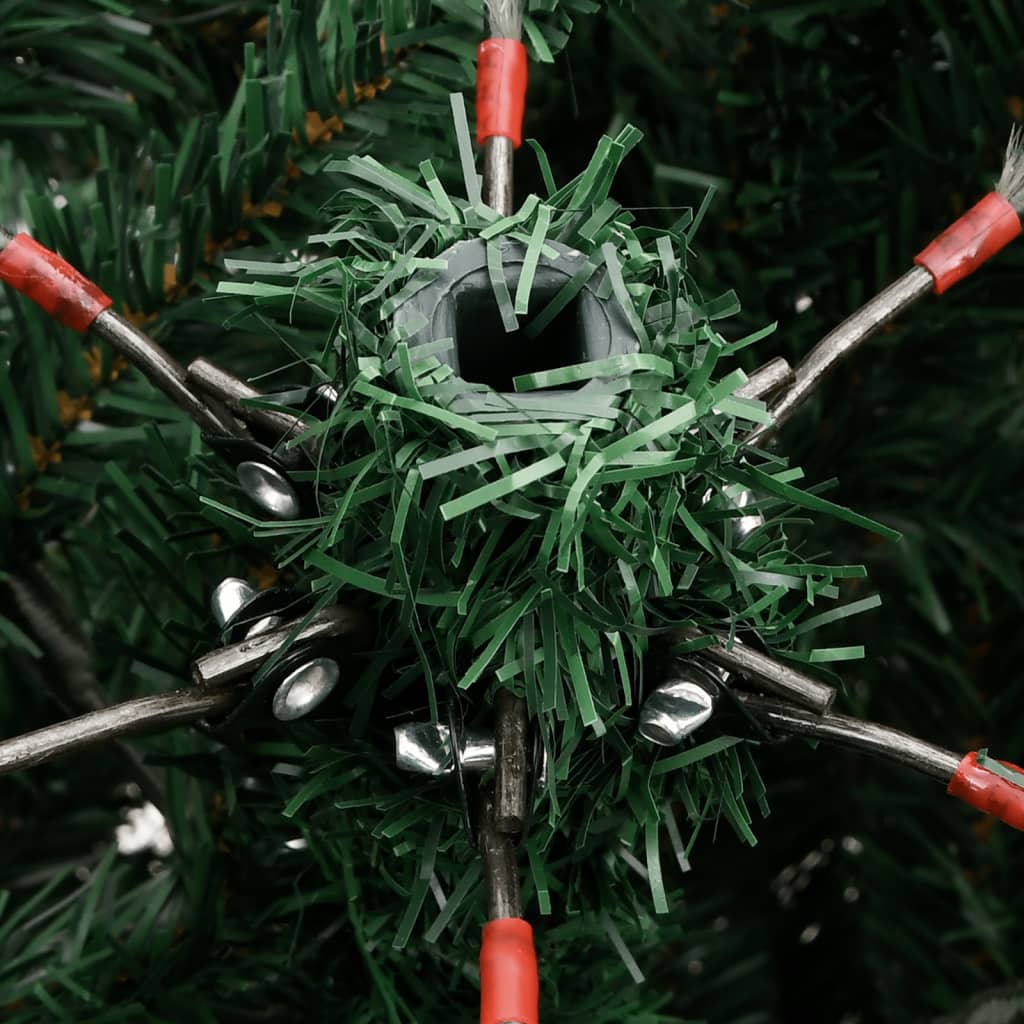 kunstigt juletræ med sne 210 cm hængslet