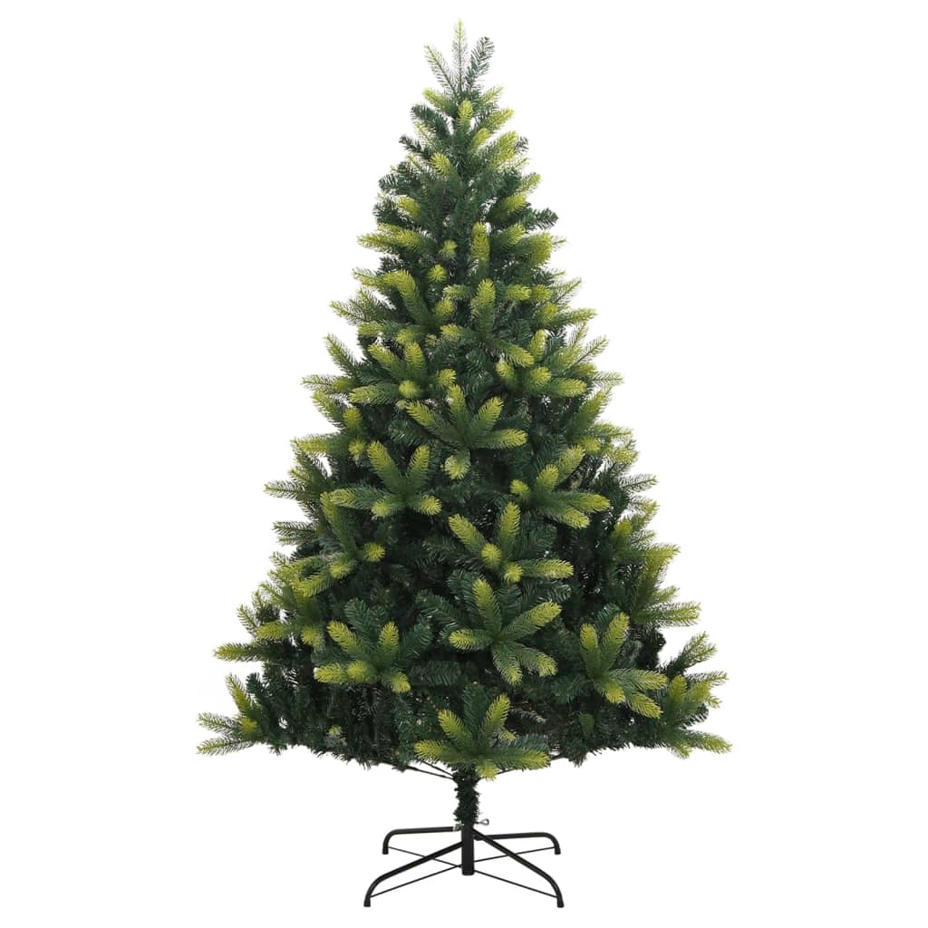 kunstigt juletræ med juletræsfod 150 cm hængslet