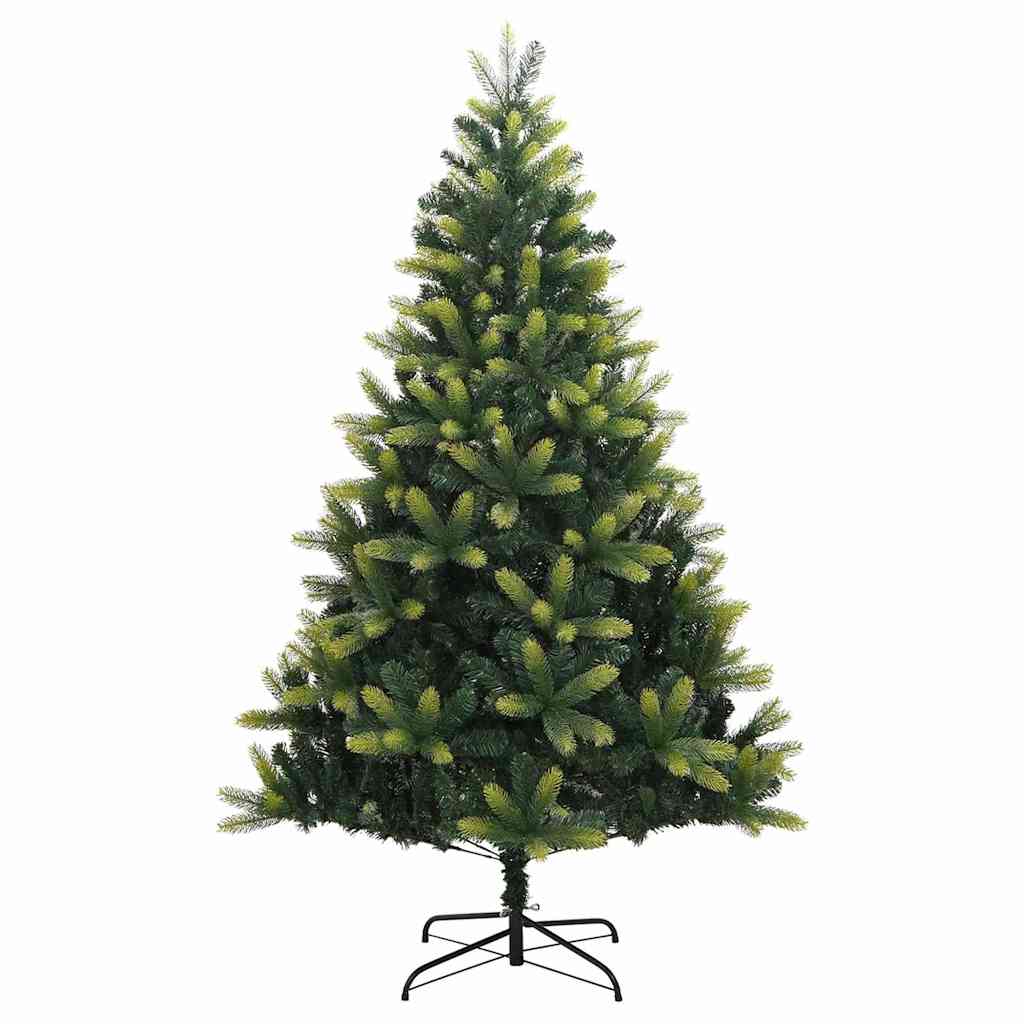kunstigt juletræ med juletræsfod 210 cm hængslet
