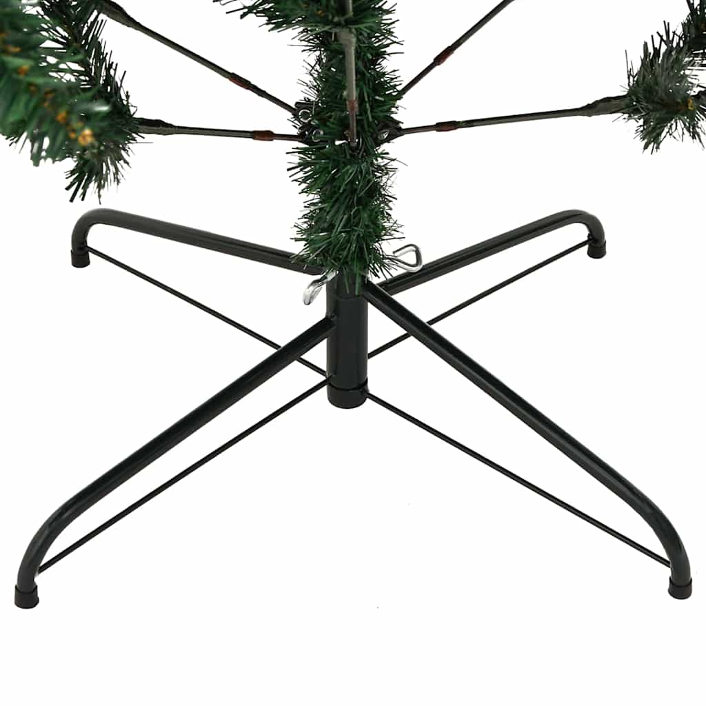 kunstigt juletræ med juletræsfod 210 cm hængslet